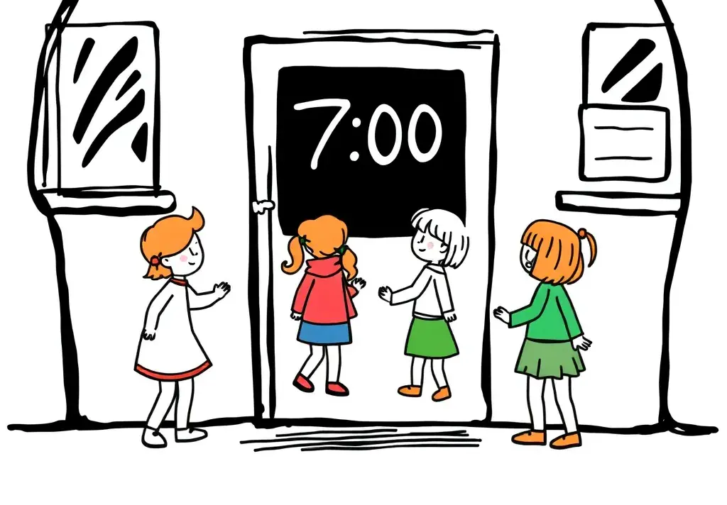 Einlasszeiten für unsere Schule