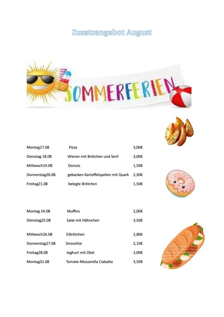 Design-Element &ndash; Snackangebot des Essensanbieters – Grundschule an der Weinau